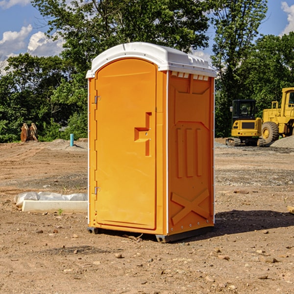 how often are the portable restrooms cleaned and serviced during a rental period in Mesa Vista California